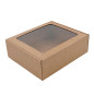 Standard Size Brown Gift Box with  PVC Window