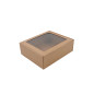 Standard Size Brown Gift Box with  PVC Window