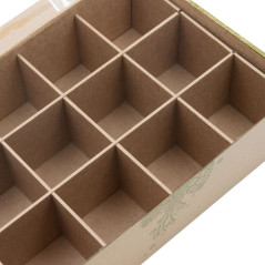 Brown 12 Grid Box