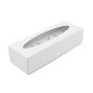 White Oblong Gift Box with Oval Window for 3 Jars