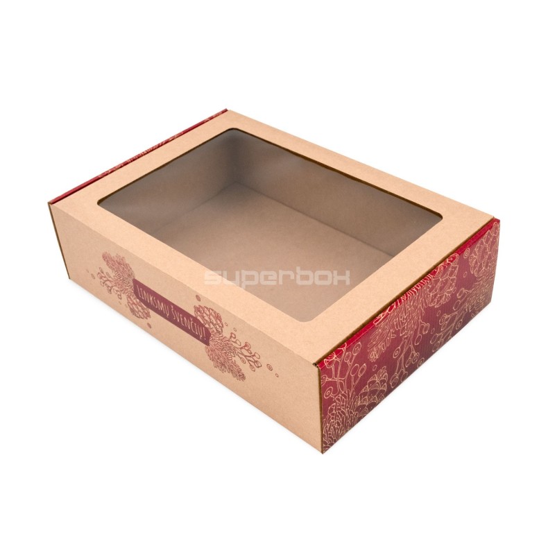 A4 Size Christmas Eco Gift Box with Red Print