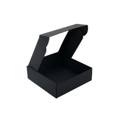 Black Small Gift Box with Window of Height 6 cm for Food Sets