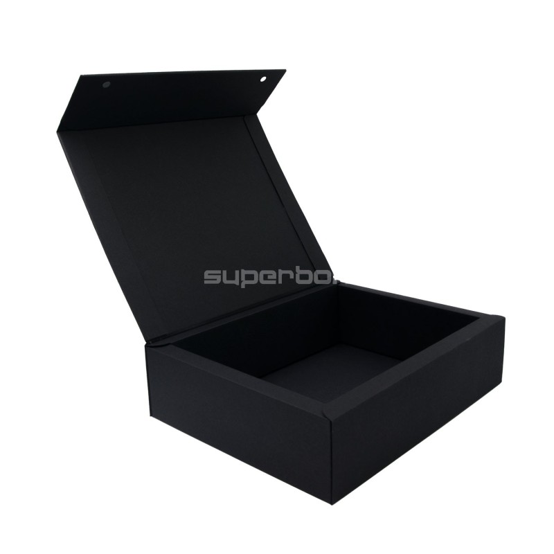 Luxury Black Flip Lid Box with Magnets