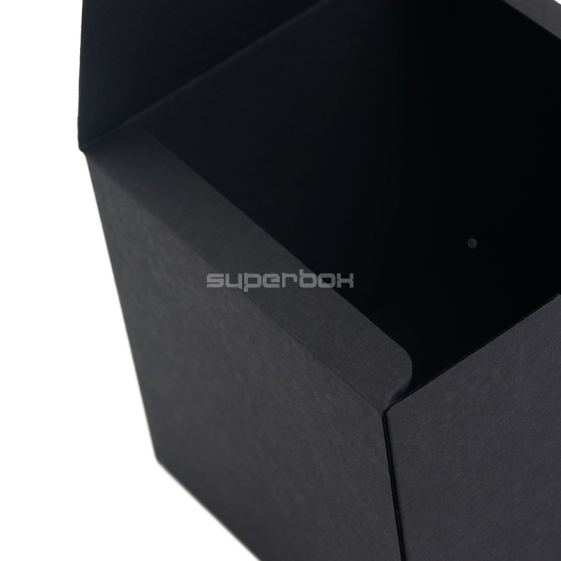 Black Cube Box with Black Internal Colour