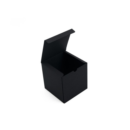 Black Cube Box with Black Internal Colour