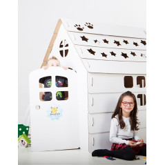 Big Corrugated Board Playhouse for Children STARS