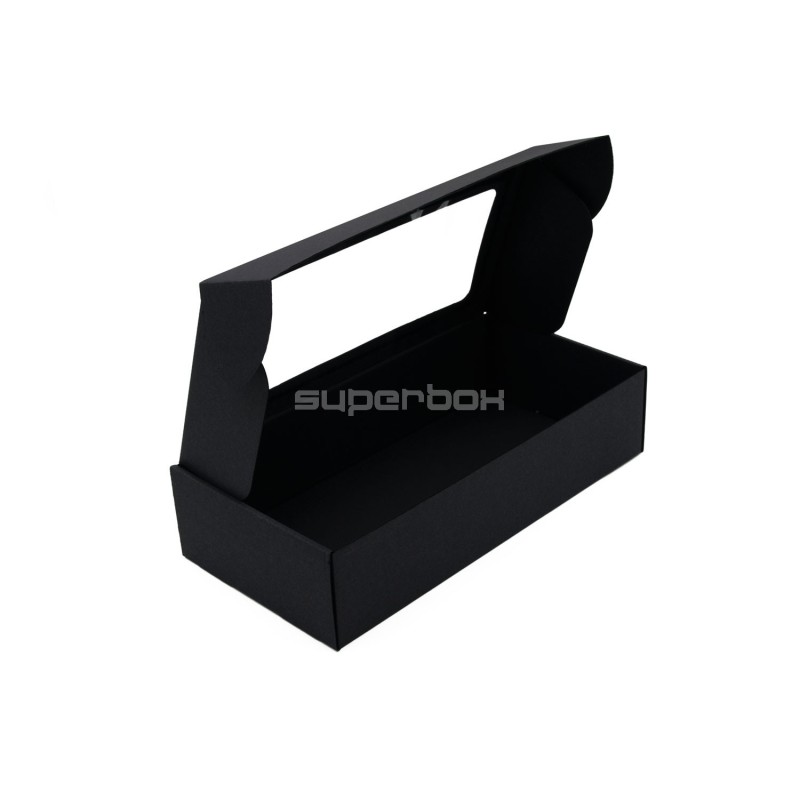 Black Quick Closing Long Box with  PVC Window