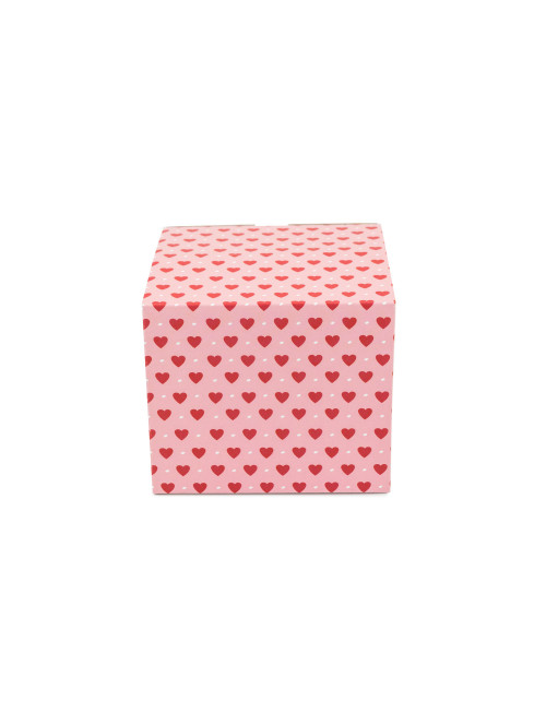 Vaaleanpunainen neliönmuotoinen laatikko