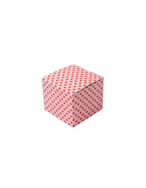 Vaaleanpunainen neliönmuotoinen laatikko