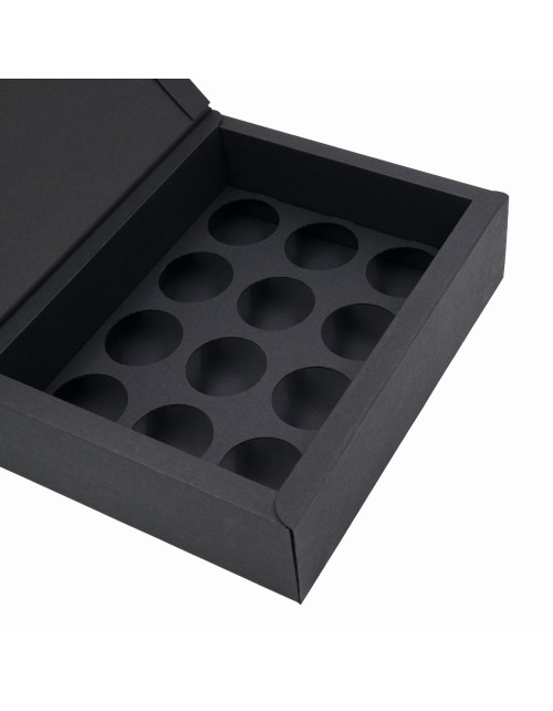 Musta 12-lokeroinen sisäke 85666-laatikkoa varten