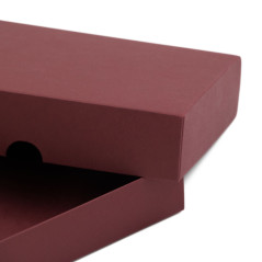 Burgundy Box with a Lid for Packing Jewelry