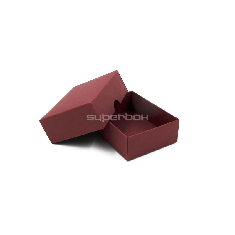 2-PC Small Rectangle Gift Box from Burgundy Cardboard