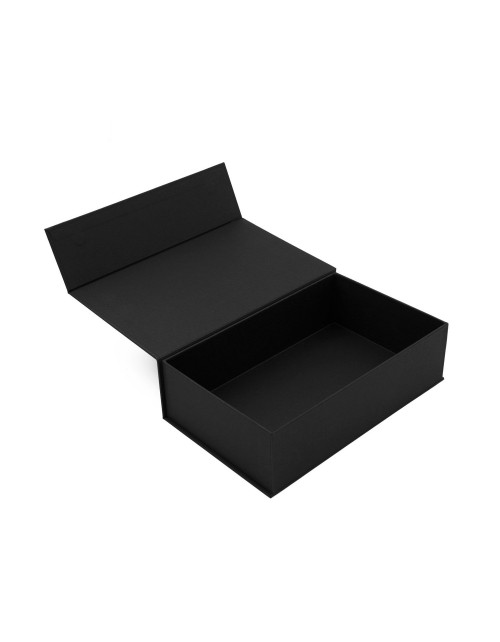 Ylellinen jäykkä musta flip top-laatikko