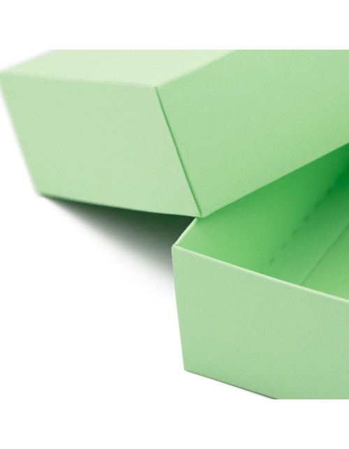 Vihreä kaksiosainen pahvilaatikko