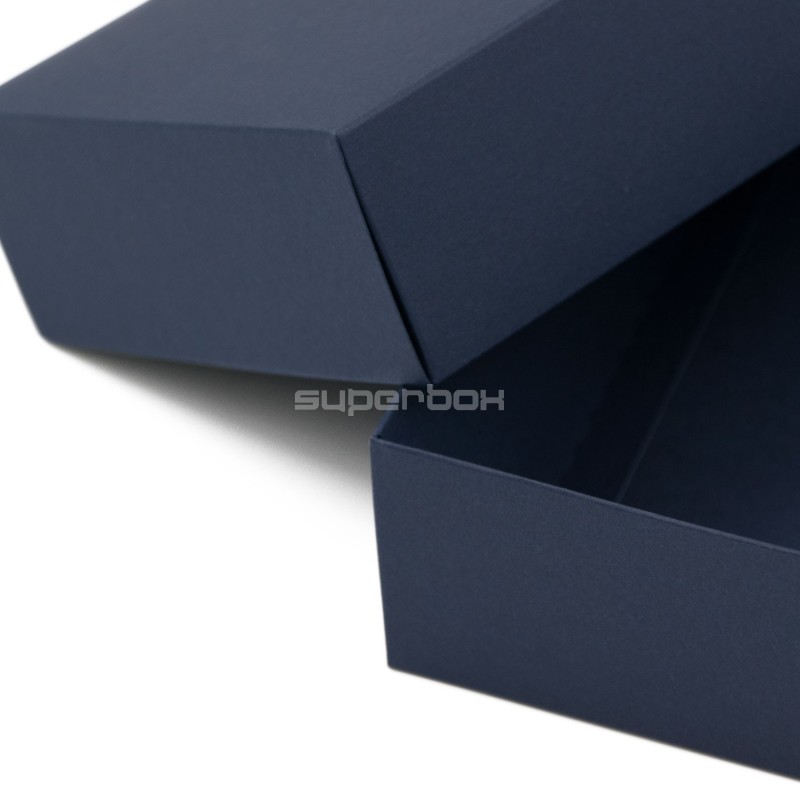 Dark Blue Two Piece Cardboard Gift Box for Invitations