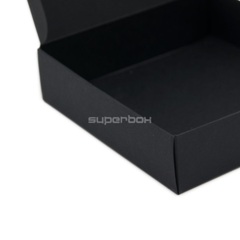 Small Square Gift Box from Black Decorative Cardboard