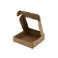 Brown Square Box Depth of 3 cm with Clear Window