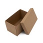 Brown Deep Cardboard Box with Lid for Packing Nuts