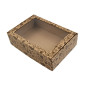 Brown Christmas Box with Glossy Brown Deer Design