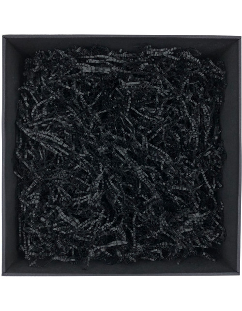 Jäykkä musta paperisilppu - 2 mm, 1 kg