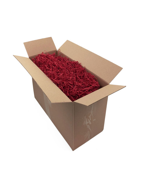Jäykkä punainen paperisilppu - 2 mm, 1 kg