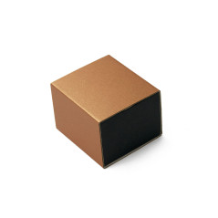 Two-piece small box for souvenirs with a bronze sleeve