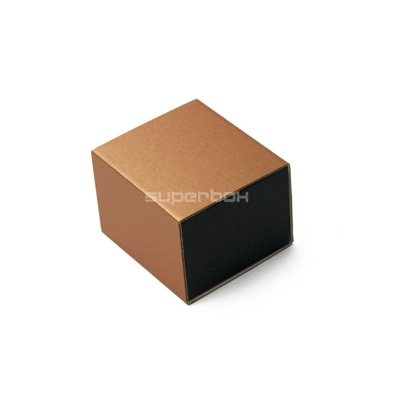 Two-piece small box for souvenirs with a bronze sleeve