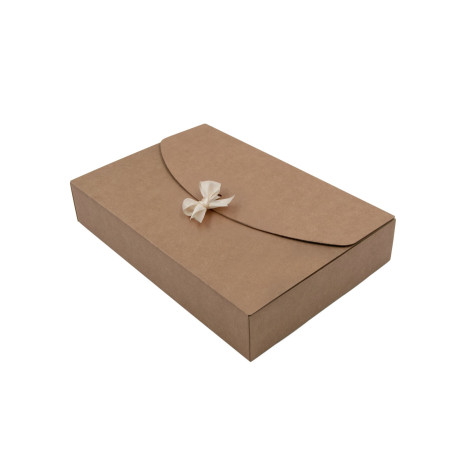 Brown Large Box with Ribbon Closure