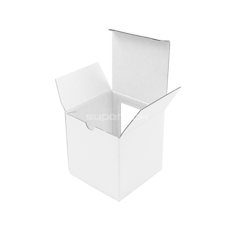 White Cube Gift Box with Clear Window for Packing Candle