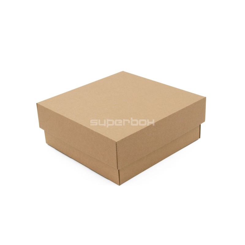 Brown Square Box of 8 cm Height with a Lid