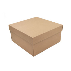 Brown Large Square Box of 15 cm Height with a Lid