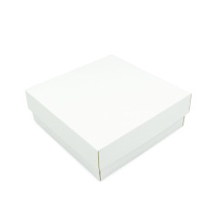 White Square Deep Medium Size Gift Box with a Lid