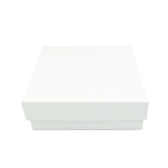 White Square Deep Medium Size Gift Box with a Lid