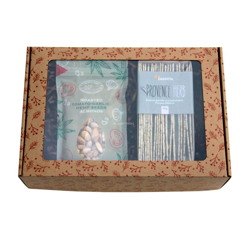 Brown Christmas A4 Size Gift Box RED BERRIES