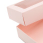 Light Pink Two Piece Cardboard Gift Box with Window