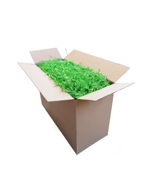 Jäykkä vihreä paperisilppu- 2 mm, 1 kg