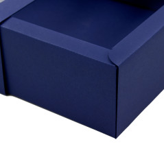 Blue Luxury Matchbox Style Gift Box with Window