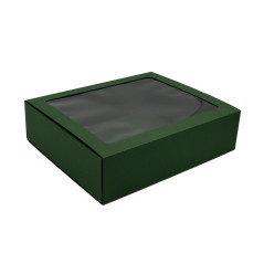 Green Luxury Matchbox Style Gift Box with Window