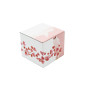 Pink Square Box Cube with Heart Pattern