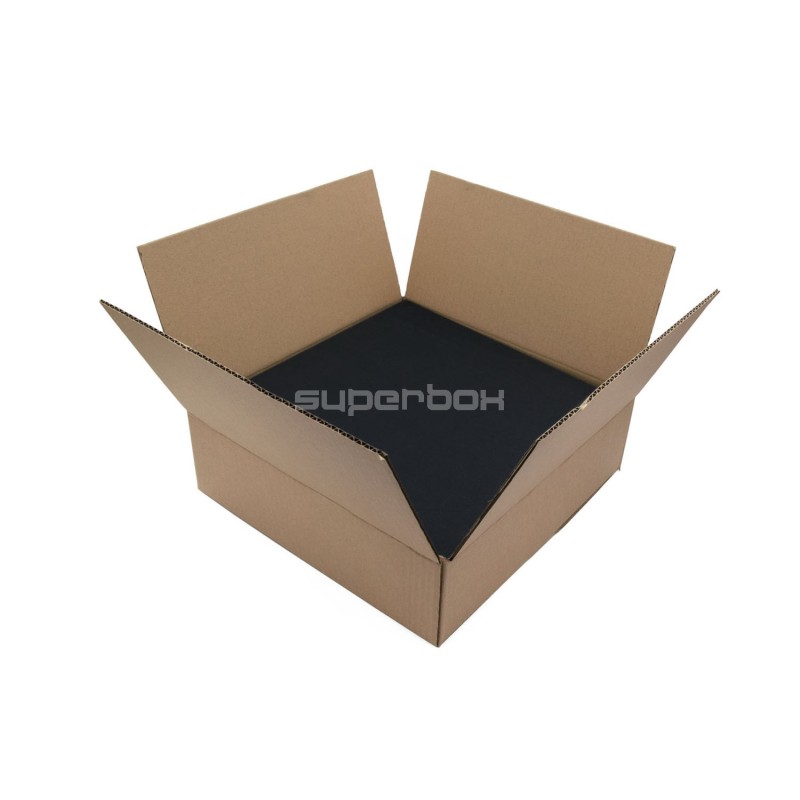 Sturdy Black Square Gift Box of Height 8 cm with a Lid