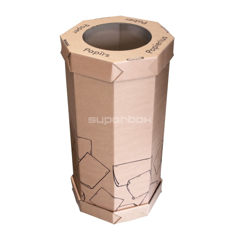 Corrugated Cardboard Recycling Bin for PAPER