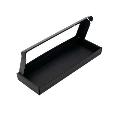 Low Height Oblong Black Box with PVC Window