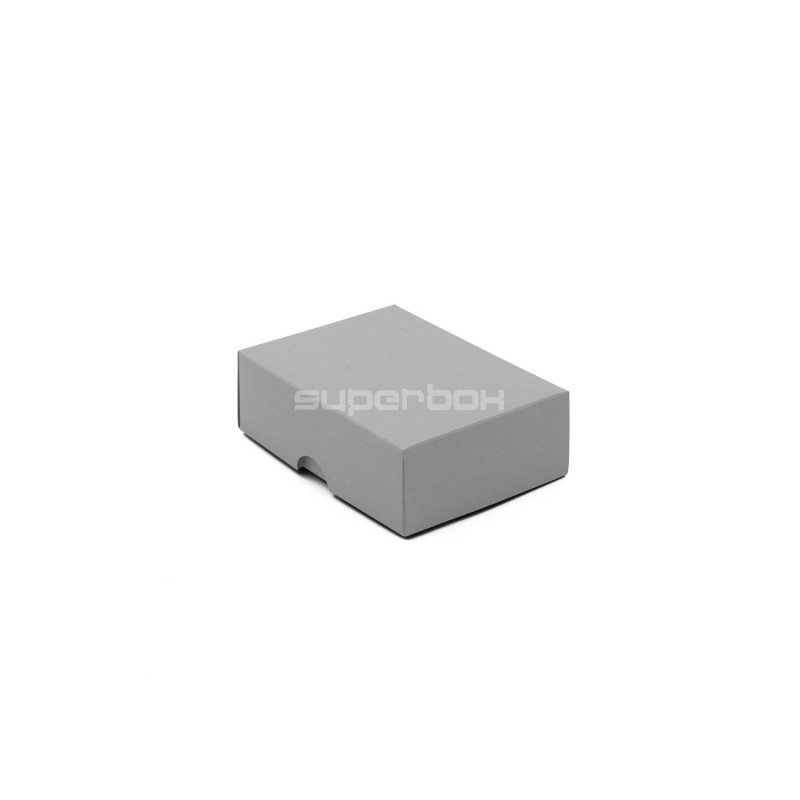 Grey Color 2-PC Small Rectangle Gift Box from Cardboard