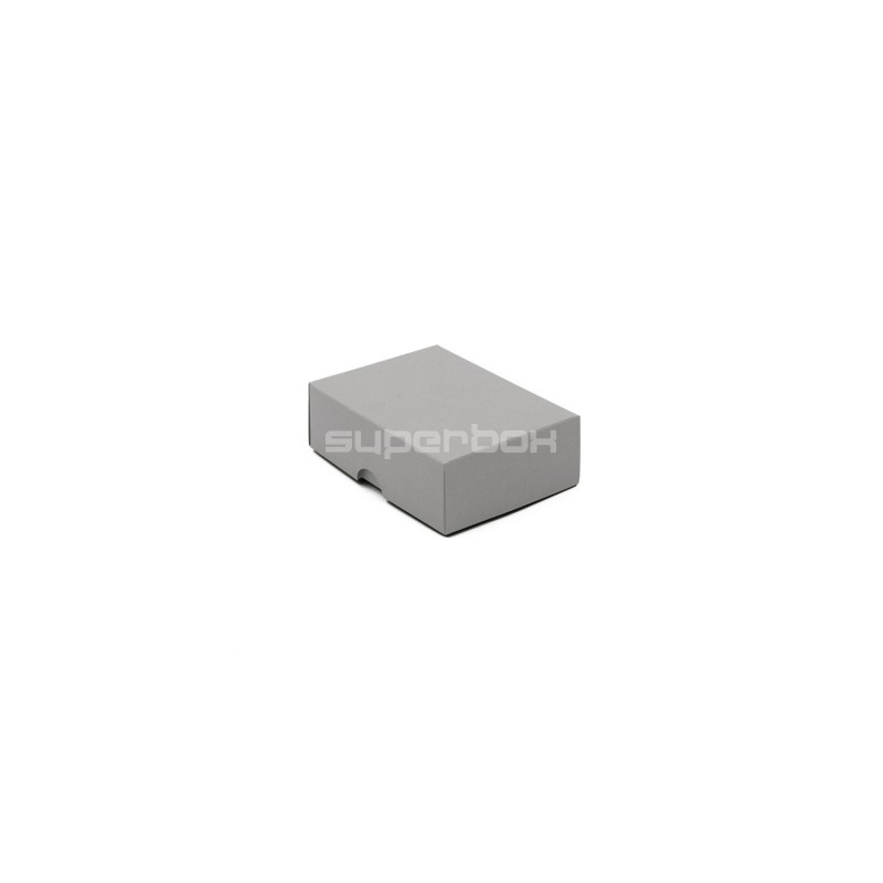 Grey Color 2-PC Small Rectangle Gift Box from Cardboard