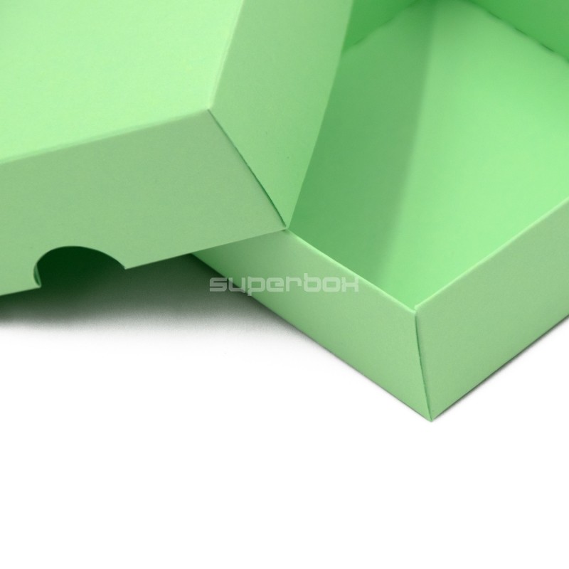 Two Piece Small Square Emerald Cardboard Gift Box