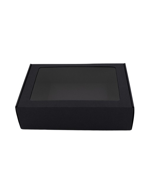 Musta A4-kokoinen laatikko