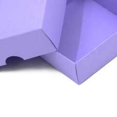 Two Piece Small Square Lilac Cardboard Gift Box