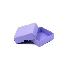 Two Piece Small Square Lilac Cardboard Gift Box