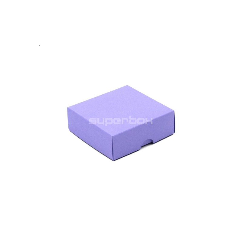 Two Piece Small Square Lilac Cardboard Gift Box