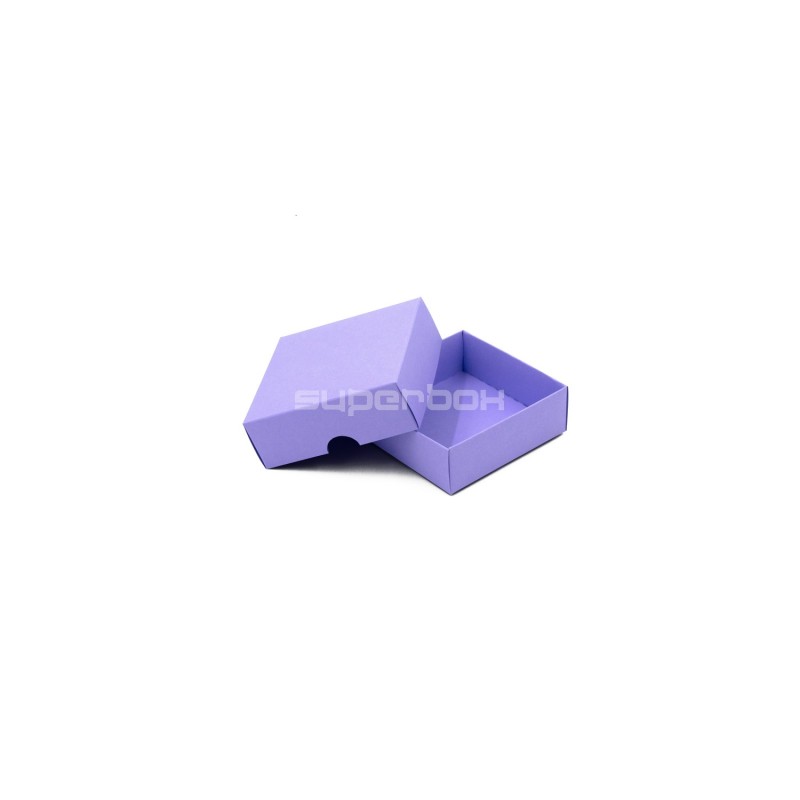 Two Piece Small Square Lilac Cardboard Gift Box